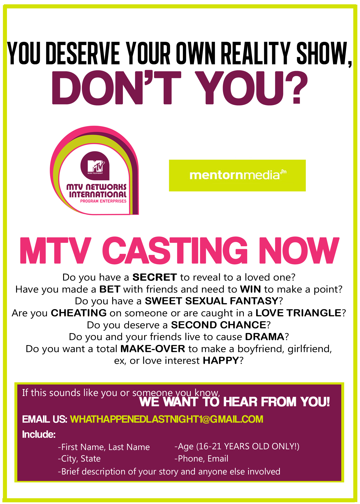 MTV Casting Now