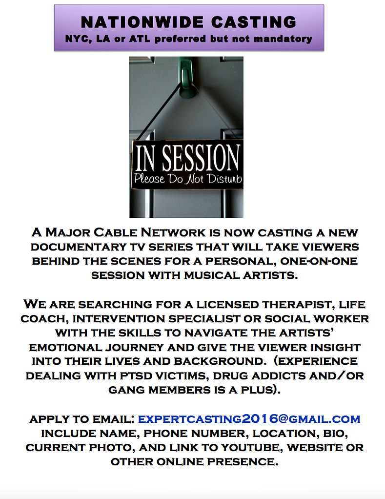 Nationwide casting call announcement